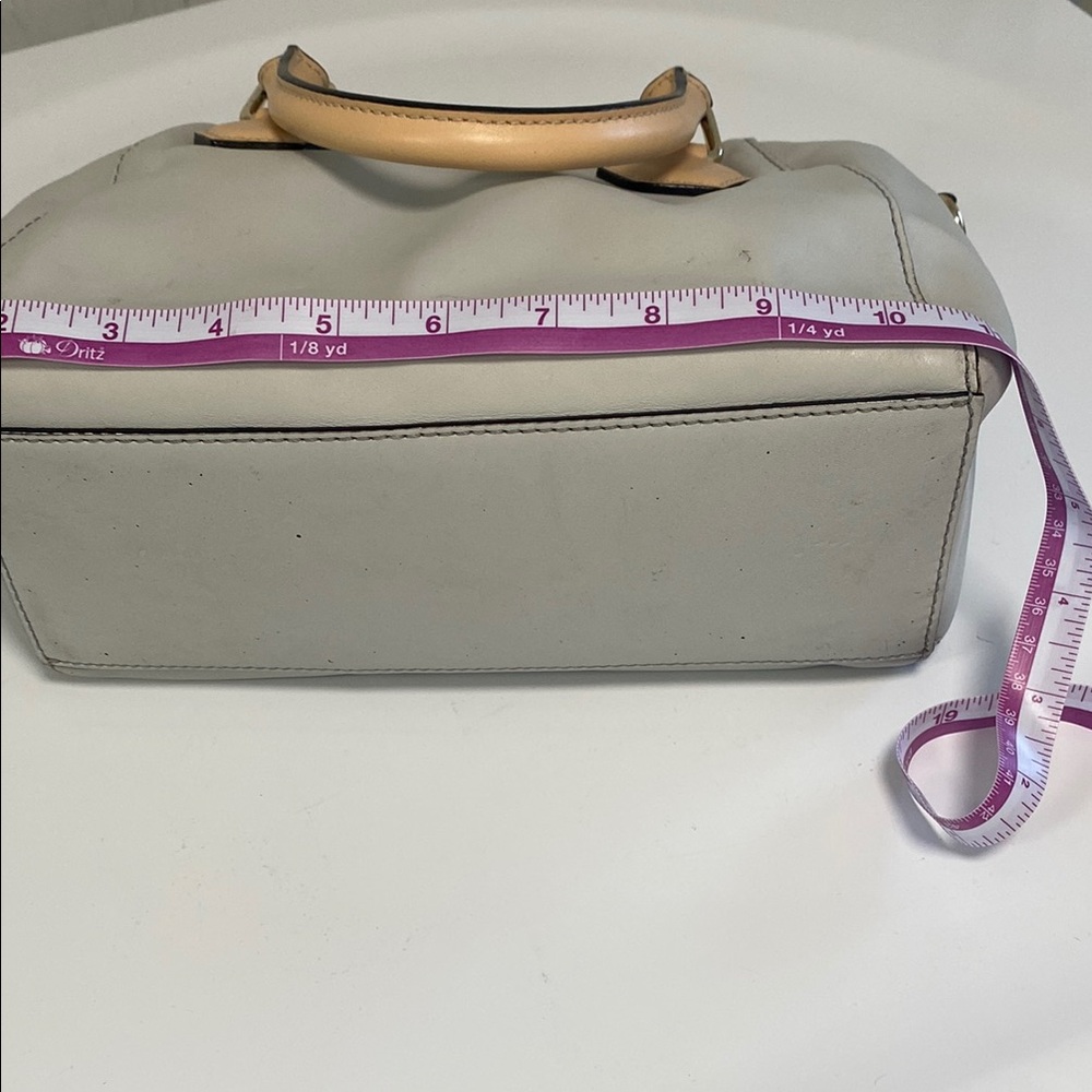 Kate Spade Gray and Tan Satchel with Geometric Details - Picture 7 of 10